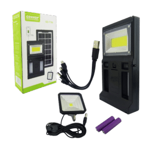 Kit Solar Emergencia Portátil + Mini Foco LED Recargable