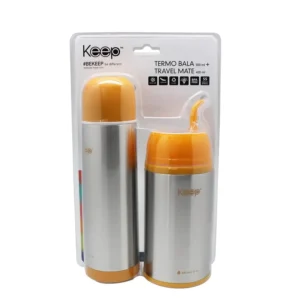 Set Termo Bala + Termo Travel Mate Keep Color Amarillo